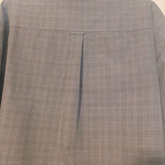 CHAPS Mens Mini Plaid Gray Black White Easy Care Button Down Long Slv Sz 2XL - Picture 14 of 16